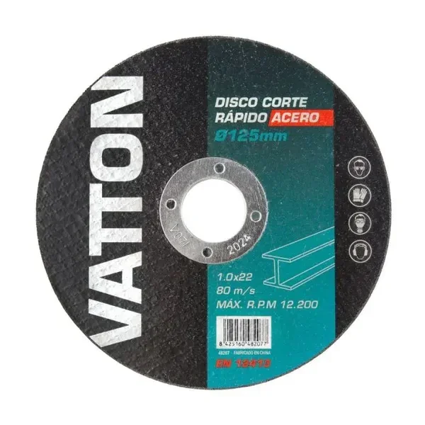 48207-DISCO CORTE INOX | 125X1X22MM | CAJA 25 UNIDADES