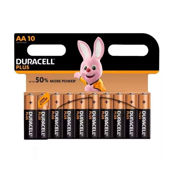 48961-PILA DURACELL PLUS LR06/AA 1,5V | 12 BLISTERS DE 10 UNIDADES