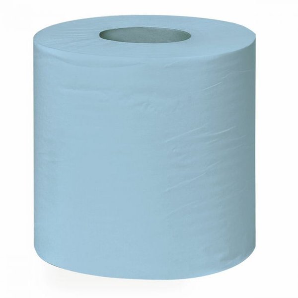 PAPEL SECAMANOS AZUL DOBLE CAPA · 21CM X 150M