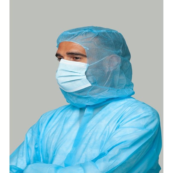 BURKA DESECHABLE 25G/M2 CON MASCARILLA AZUL | PACK 50 UNIDADES