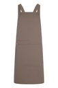 DELANTAL PETO 404214 NOUGAT · 2 BOLSILLOS · ORGANICO · HIDROFUGADO · 81CM X 80CM