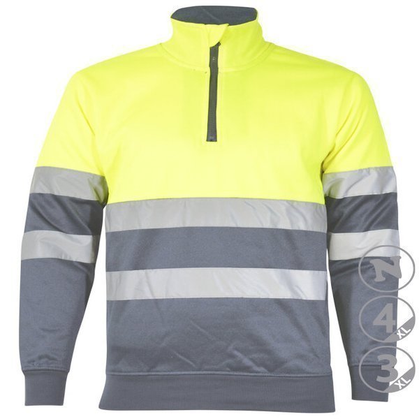 SUDADERA LONDON · BICOLOR · MEDIA CREMALLERA · AV · ALGODÓN · CE II CAT · [280g]