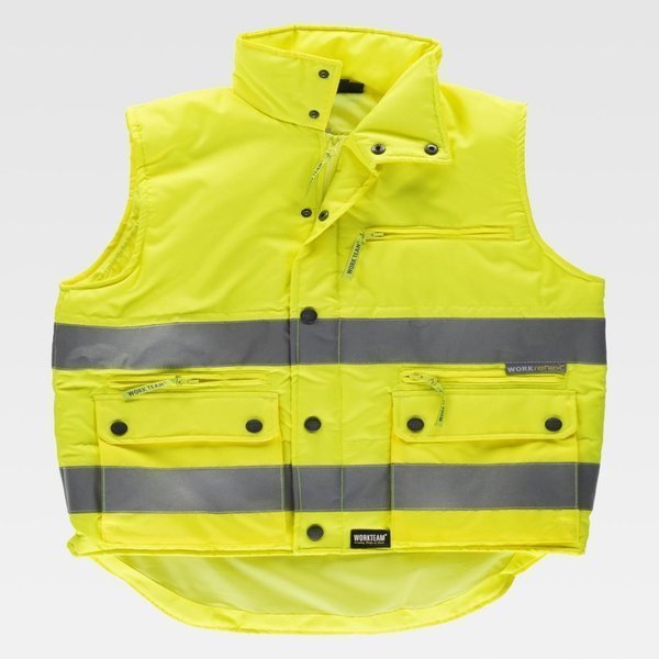 CHALECO C3209 FLUOR · ACOLCHADO · MULTIBOLSILLOS · AV · CE II CAT