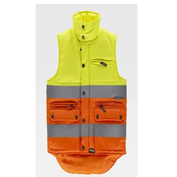 CHALECO S4036 FLUOR · ACOLCHADO · MULTIBOLSILLOS · AV · CE II CAT