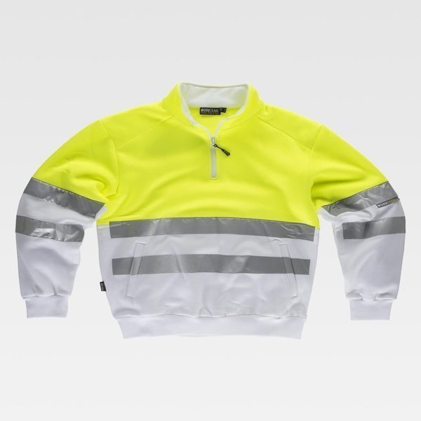 SUDADERA C9035 FLUOR · BICOLOR · MEDIA CREMALLERA · AMBIENTES FRIOS -5ºC  · AV · CE II CAT · [280g]