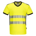 CAMISETA PW310 PW3 · MC · CUELLO V · ALGODON · BANDAS SEGMENTADAS · PROTEC. SOLAR >40ºC · TEJIDO MALLA EN AXILAS · 50 LAVADOS · AV · CE II CAT · [175g]