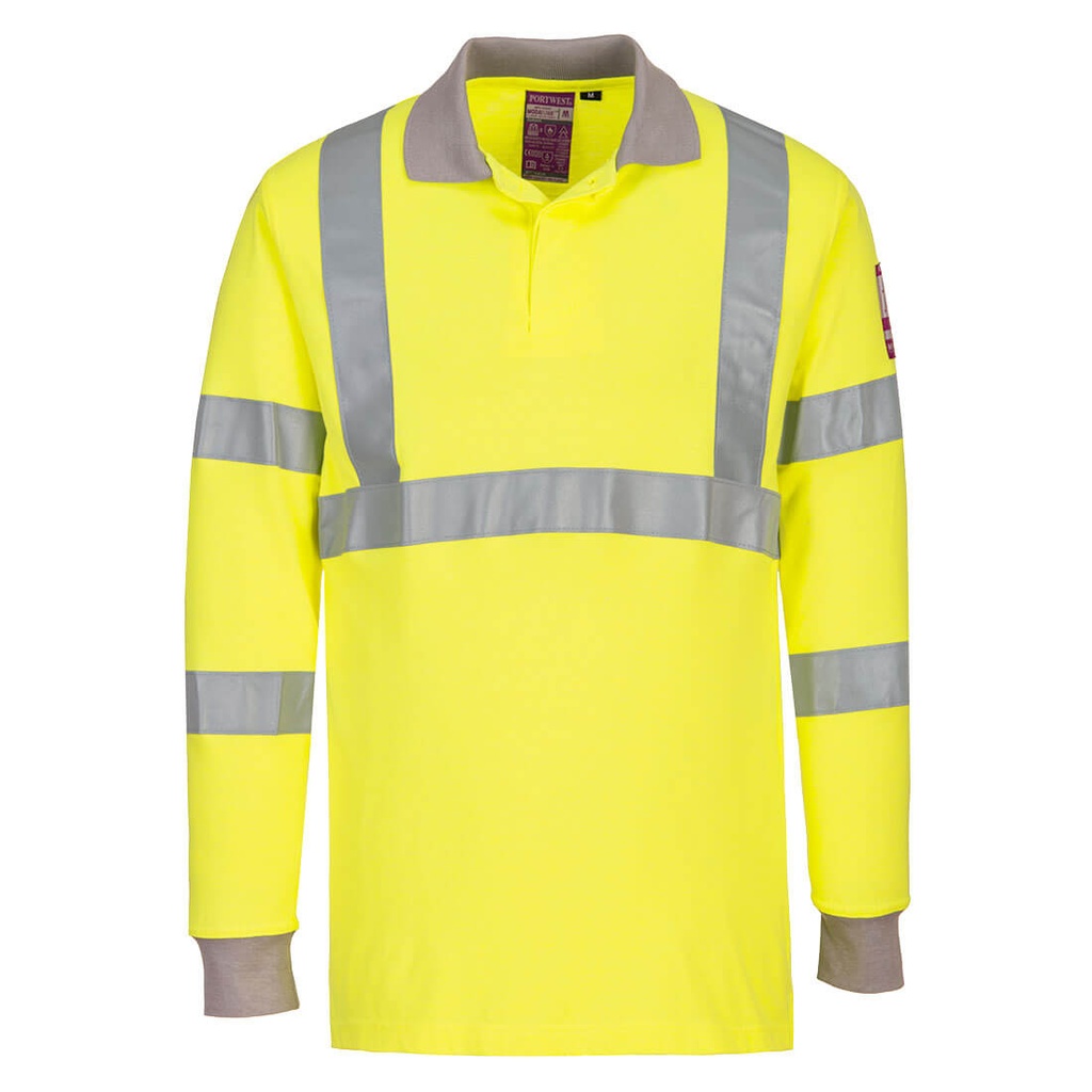 POLO FR77 · ML · IGNIFUGO · ANTIESTATICO · ARCO ELECTRICO · ASTM · ATEX · AV · CE III CAT [210g]
