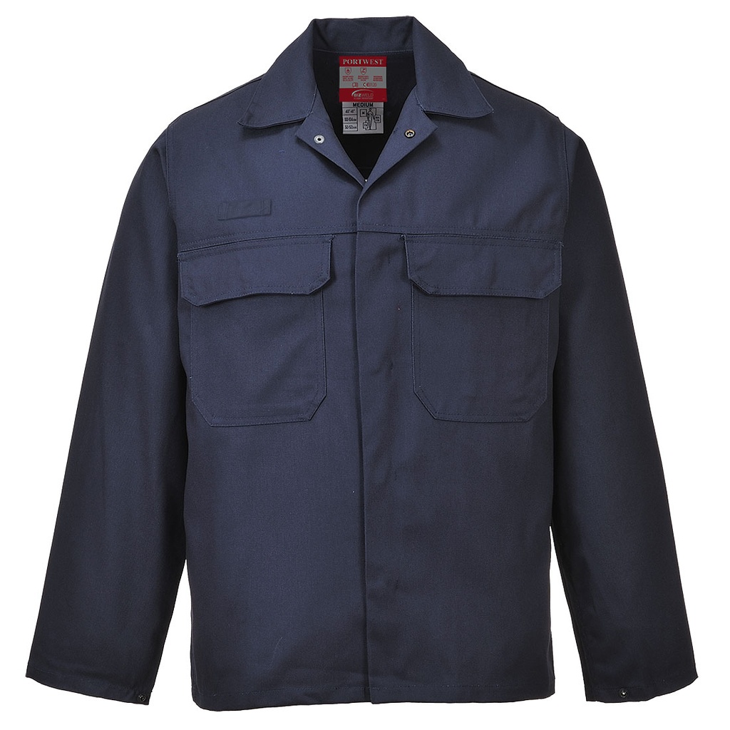 CHAQUETA BIZ2 · SOLDADOR · IGNIFUGO · ARCO ELECTRICO · ASTM · PROTEC. SOLAR >40ºC · CE III CAT