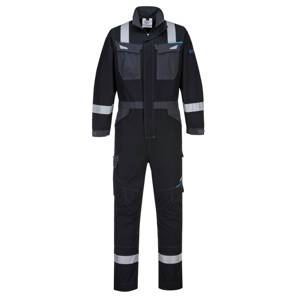 BUZO INHERENTE FR503 WX3 · STRETCH · BANDAS SEGMENTADAS · IGNIFUGO · SOLDADURA · ANTIESTATICO · ARCO ELECTRICO · QUIMICO · ASTM · METAL FREE · PROTEC. SOLAR >40ºC · ATEX · SISTEMA RODILLERAS · REFUERZOS · CE III CAT