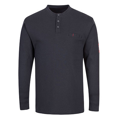CAMISETA FR32 · ML · HENLEY · IGNIFUGO · ANTIESTATICO · ARCO ELECTRICO · ASTM · NFPA PROTEC. SOLAR >40ºC · ATEX · CE III CAT · [237g]