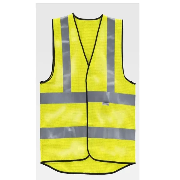 CHALECO HVTT20 · CIERRE VELCRO · ANTIESTATICO · IGNIFUGO · AV