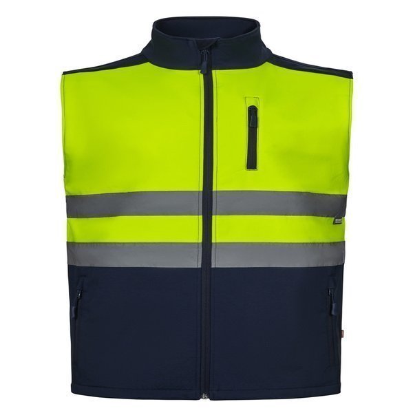 CHALECO SOFTSHELL 305906 Outerwear · BICOLOR · ELASTICO/STRETCH · HIDROFUGADO · 3 CAPAS · AV · CE II CAT