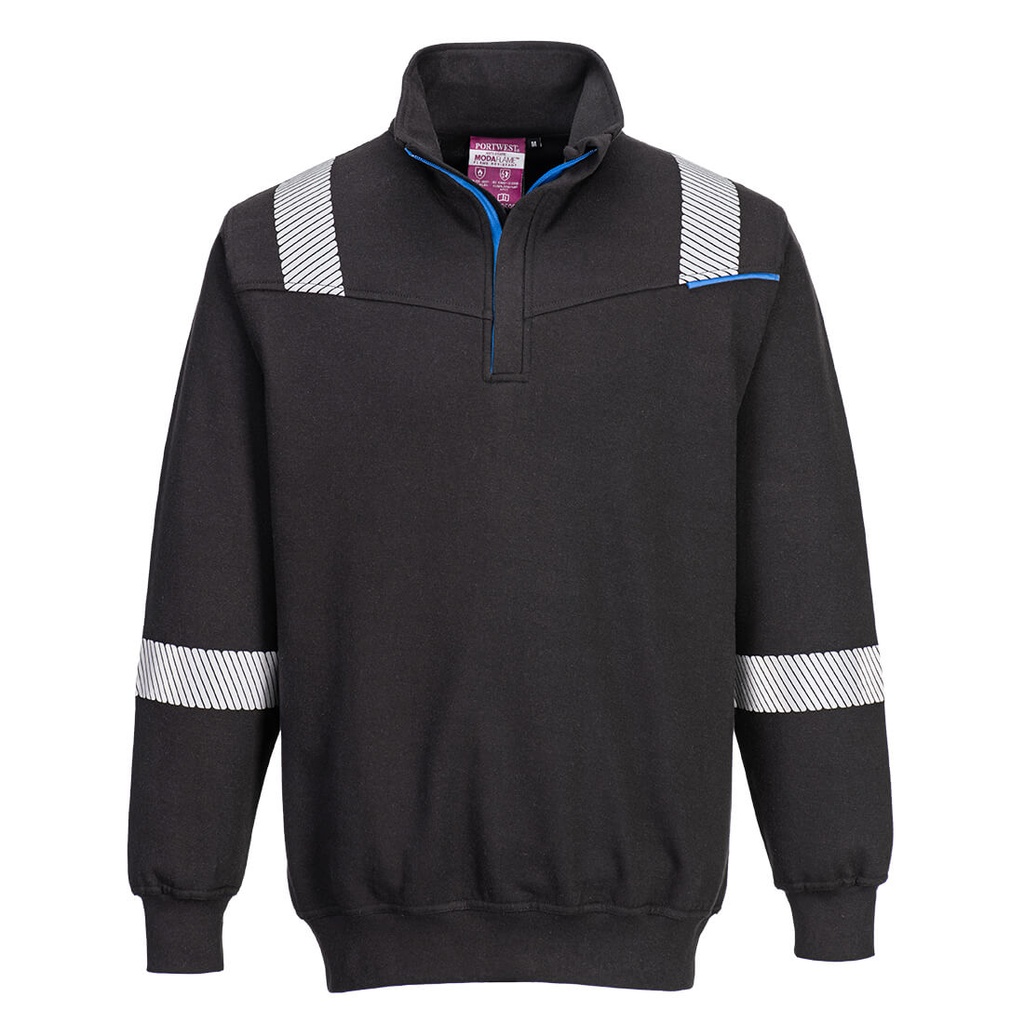 SUDADERA FR710 WX3 · MEDIA CREMALLERA · IGNIFUGO · ANTIESTATICO · ATEX · PROTEC. SOLAR >40ºC · [300g]
