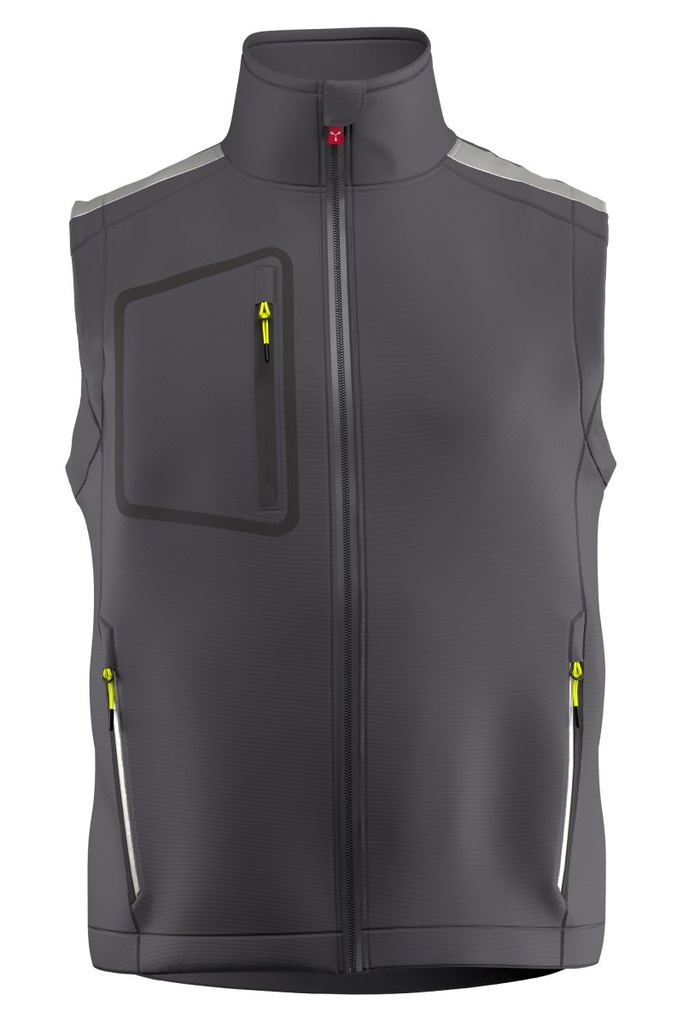 CHALECO SOFTSHELL STREAM VEST PAD · ACOLCHADO · CORTAVIENTOS · WATERPROFF · ELASTICO/STRETCH · 3 CAPAS PADDED · INSULATED 2 · CE I CAT
