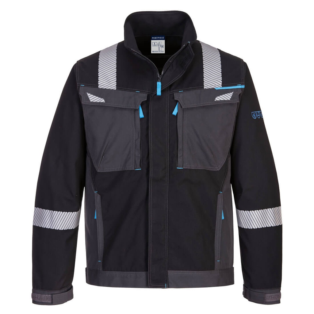 CHAQUETA INHERENTE FR602 · WX3 · ELASTICO/STRTECH ·IGNIFUGO · ANTIESTATICO · ARCO ELECTRICO · QUIMICO · ASTM · ATEX · PROTEC. SOLAR >40ºC · METAL FREE · CE III CAT