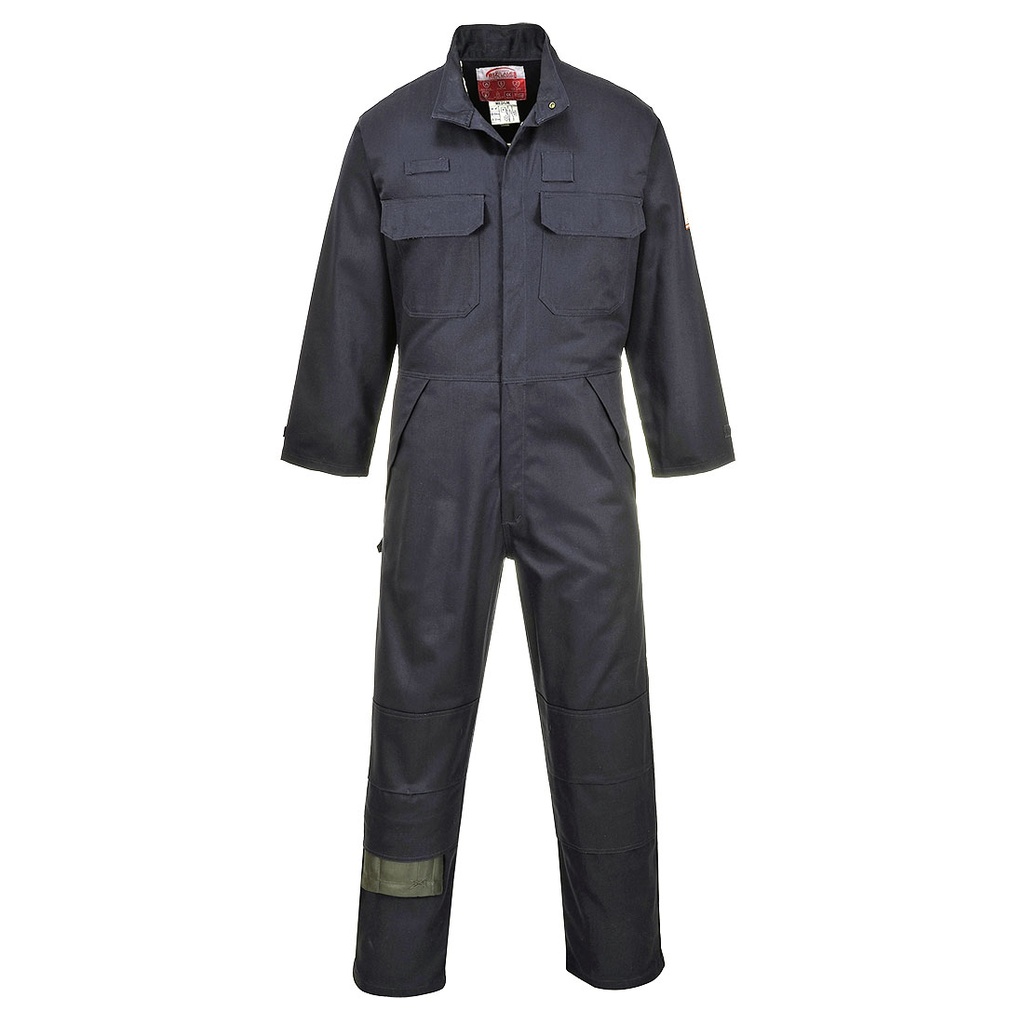 BUZO FR80 · SOLDADURA · IGNIFUGO · ANTIESTATICO · ARCO ELECTRICO · QUIMICO · ASTM · PROTEC. SOLAR >40ºC · ATEX · TRIPLE COSTURA · CE III CAT