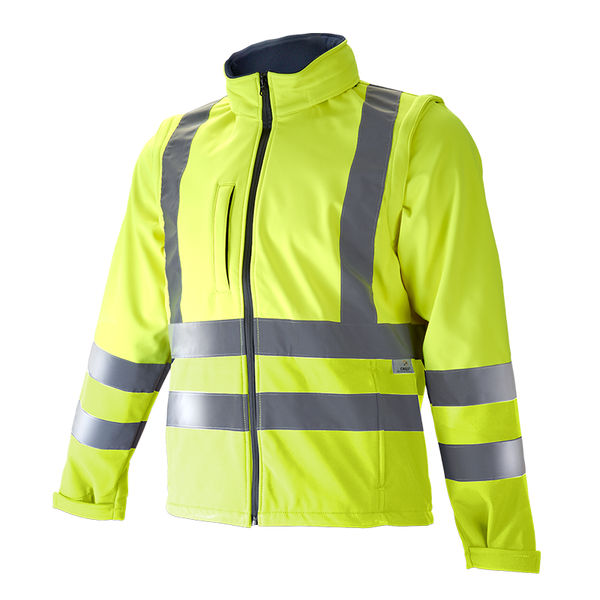 SOFTSHELL 2 en 1 1410 · UNICOLOR · ELASTICO/STRETCH · HIDROFUGADO · MANGAS EXTRAIBLES · 3 CAPAS · AMBIENTES FRIOS -5ºC  · AV · CE II CAT