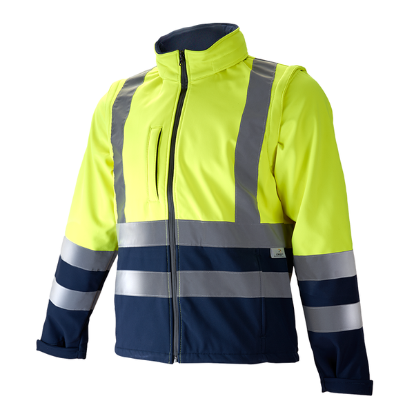 SOFTSHELL 2 en 1 1210 · BICOLOR · ELASTICO/STRETCH · HIDROFUGADO · MANGAS EXTRAIBLES · 3 CAPAS · AMBIENTES FRIOS -5ºC  · AV · CE II CAT