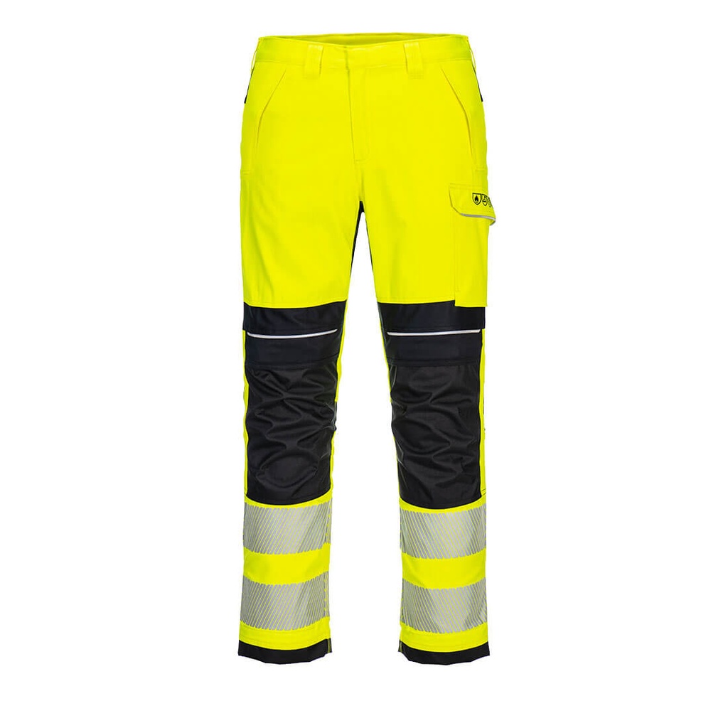 PANTALON INHERENTE FR406 PW3 · STRETCH · BANDAS SEGMENTADAS · IGNIFUGO · SOLDADURA · ANTIESTATICO · ARCO ELECTRICO · QUIMICO · ATEX · PROTEC. SOLAR >40ºC · METAL FREE · REFUERZOS · TRIPLE COSTURA · AV · CE III CAT