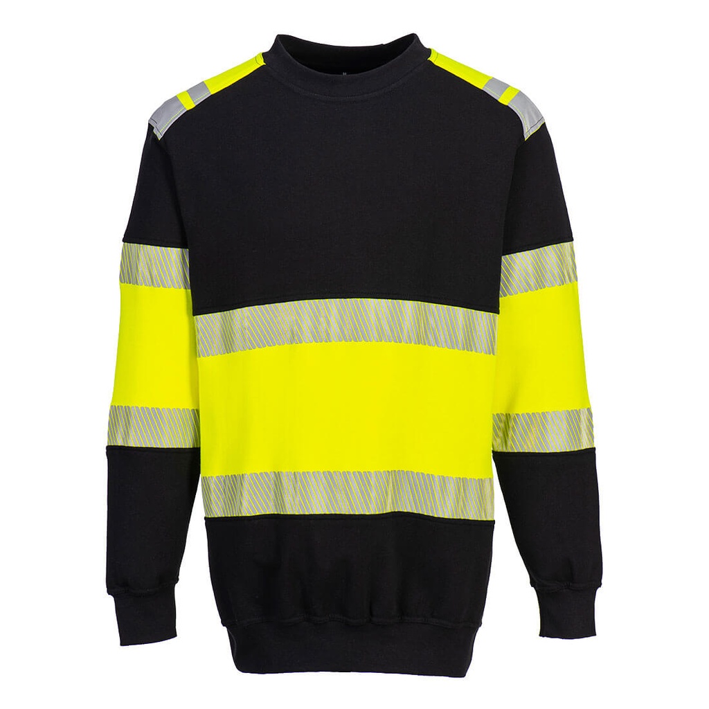 SUDADERA INHERENTE FR716 PW3 · BANDAS SEGMENTADAS · IGNIFUGO · ANTIESTATICO · ARCO ELECTRICO · ATEX · PROTEC. SOLAR >40ºC · ASTM · AV · CE III CAT · [300g]