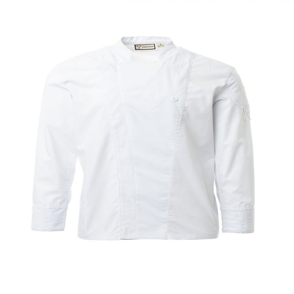 CHAQUETA COCINA STARRED MESH · ELASTICO/STRETCH · CIERRE AUTOMATICOS · MALLA ESPALDA-INTERIOR MANGA-BAJO SISA · COOLMAX · RIPSTOP · CE I CAT