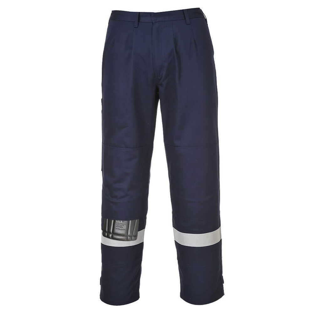PANTALON FR26 · SOLDADOR CLASE 2 · IGNIFUGO · ANTIESTATICO · ARCO ELECTRICO · ASTM · ATEX · PROTEC. SOLAR >40ºC · SISTEMA RODILLERAS · CE III CAT