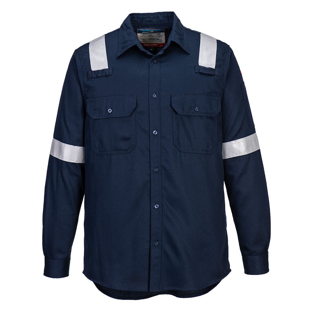 CAMISA FR720 · ML · BOLSILLO · SOLDADOR · IGNIFUGA · ANTIESTATICO · ASTM · PROTEC. SOLAR >40ºC · ATEX · CE III CAT