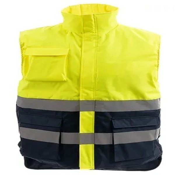 CHALECO ORION HV · ACOLCHADO · HIDROFUGADO · AMBIENTES FRIOS -5º · CAPUCHA DESMONTABLE · AV · CE II CAT