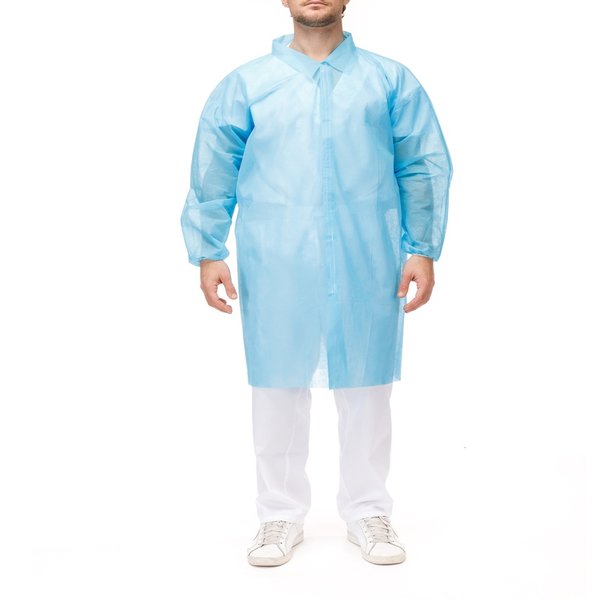 BATA DESECHABLE POLIPROPILENO 30G · CIERRE VELCRO | PACK 100 UNIDADES