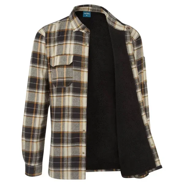 CAMISA KA313 KA3 · CUADROS CON FORRO SHERPA · BOLSILLOS · LAVABLE 60ºC · 100% ALGODON