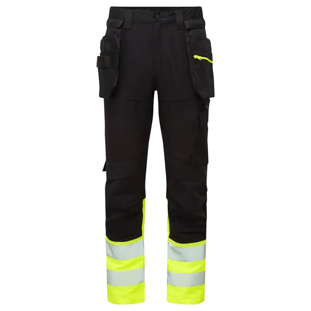 PANTALON DX457 DX4 HI-VIS HOLSTER POCKET · BICOLOR · CARGO · ELASTICO 4 VIAS · Texpel™ Stain Eco · BANDAS SEGMENTADAS · PROTEC. SOLAR >40ºC · TRIPLE COSTURA · PROTEC. RODILLAS · AV ·CE II CAT