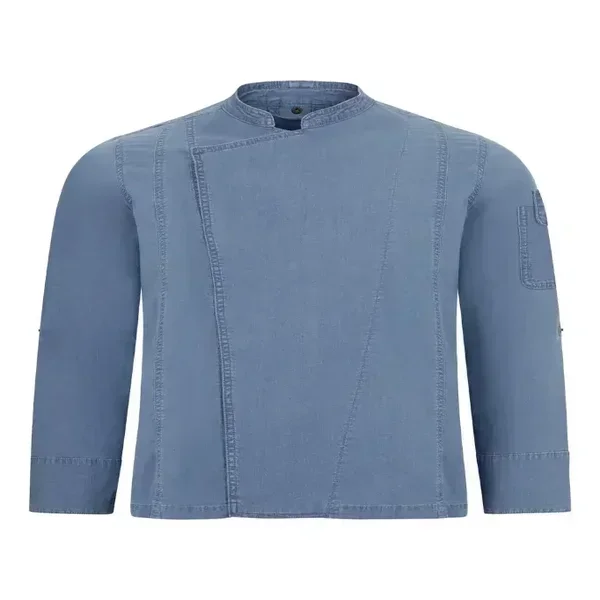 CHAQUETA COCINA 405212S DENIM SHIFT · ML · UNISEX · CUELLO TIRILLA · ELASTICO/STRETCH · CIERRE AUTOMATICOS