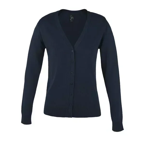 CHAQUETA JERSEY GOLDEN WOMEN · CIERRE BOTONES · CUELLO V · PUNTO FINO