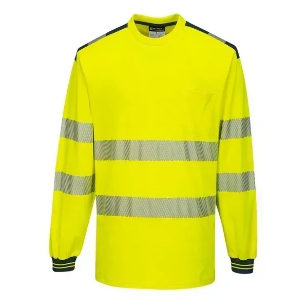 CAMISETA T185 PW3 · ML · BOLSILLO · ALGODON · BANDAS SEGMENTADAS · PROTEC. SOLAR 40ºC · 50 LAVADOS · AV · CE II CAT · [175g]