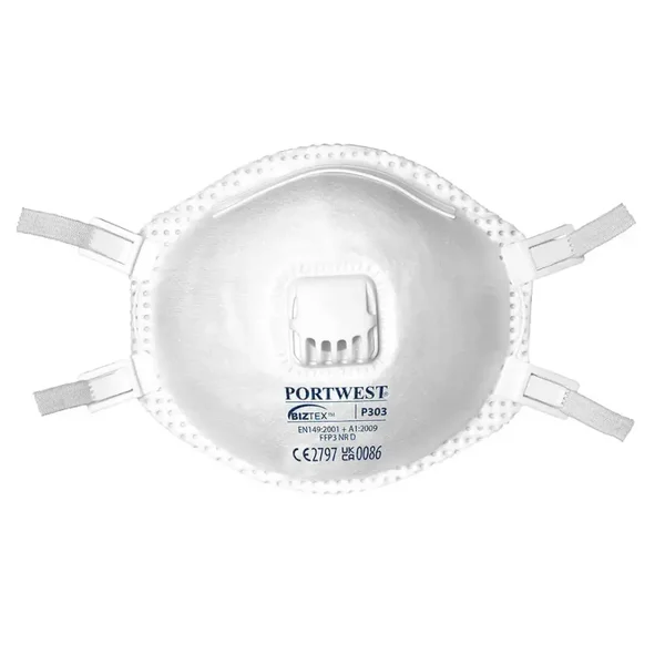 [P303] MASCARILLA DESECHABLE P303 DOLOMITE CON VALVULA FFP3 | PACK 10 UNIDADES