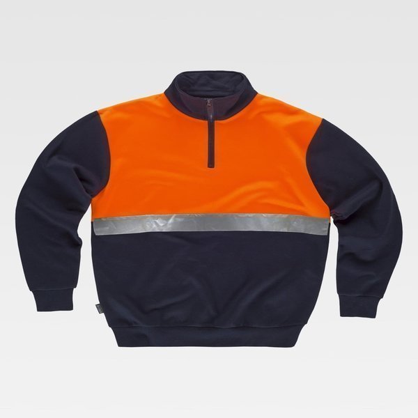 SUDADERA C9841 FLUOR · BICOLOR · MEDIA CREMALLERA · AV · [280g]