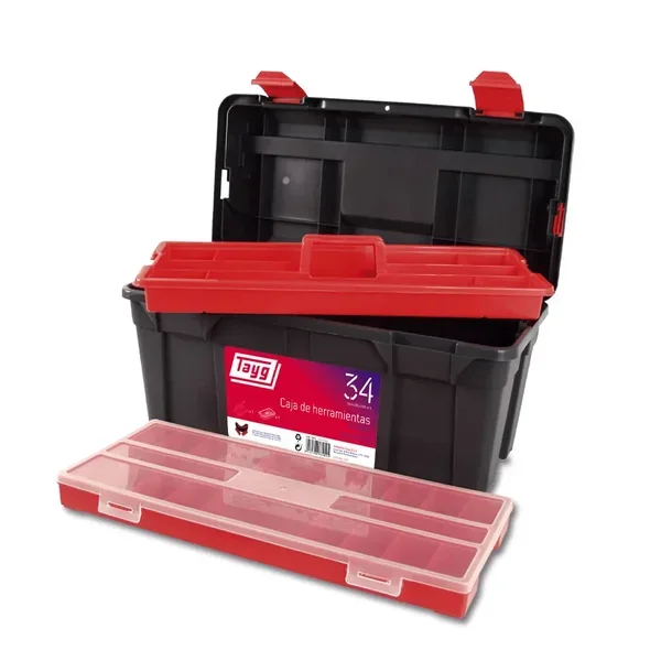 [134005] 134005-CAJA DE HERRAMIENTAS MODELO 34 | 580 X 285 X 290MM | PACK 3 UNIDADES