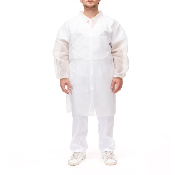 BATA DESECHABLE POLIPROPILENO 30G · CIERRE VELCRO | PACK 100 UNIDADES